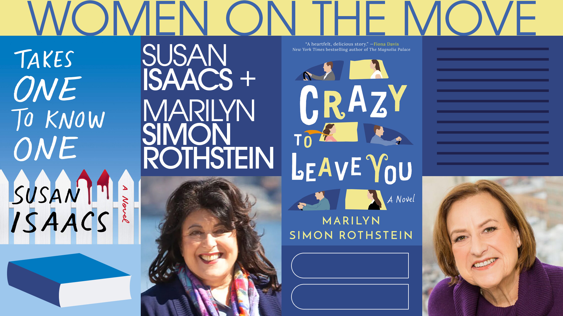Women On The Move: Susan Isaacs, “Takes One To Know One” & Marilyn ...